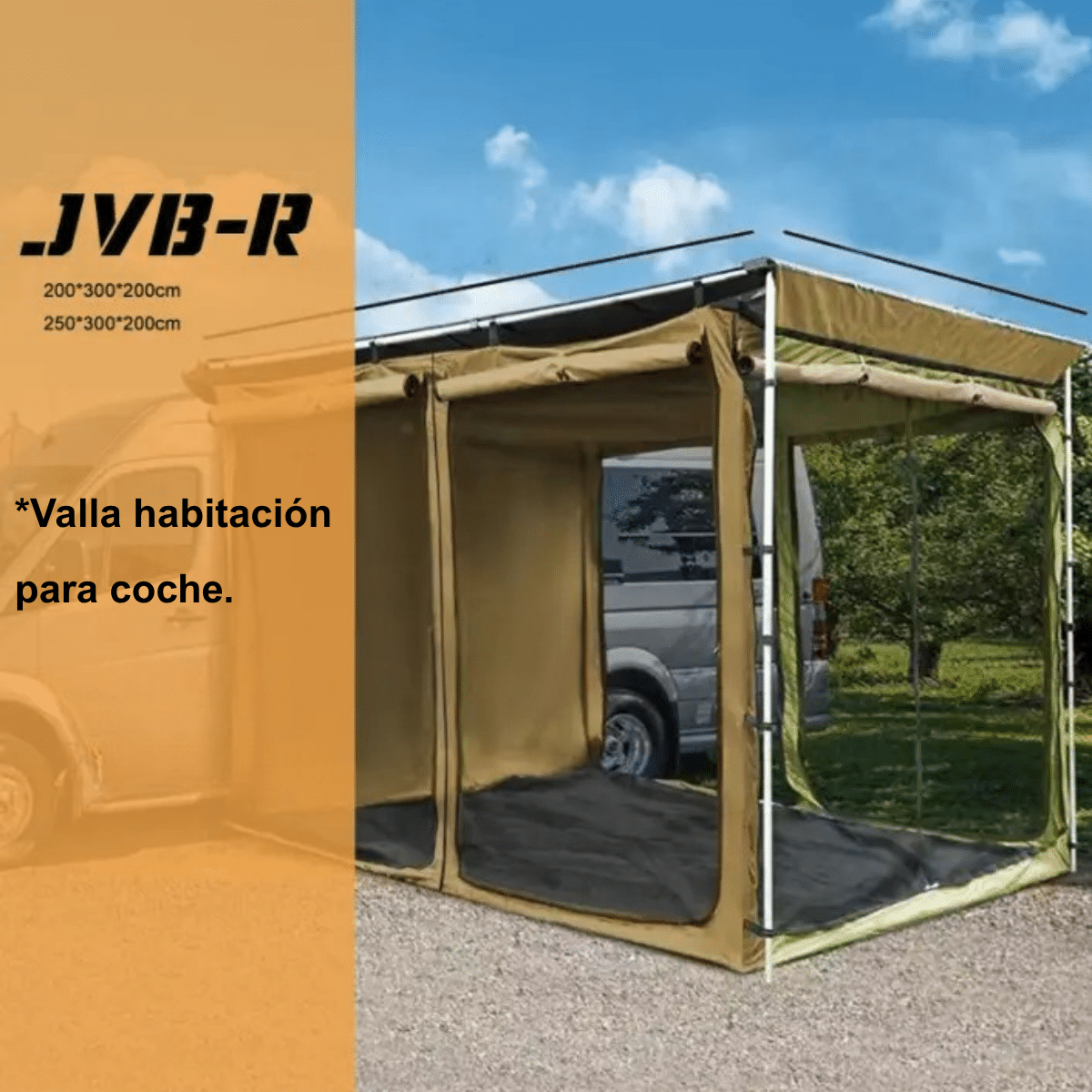 Texto (22) Valla de cerramiento para Toldo JVB Protección Contra Sol, Lluvia e Insectos - Imagen 1