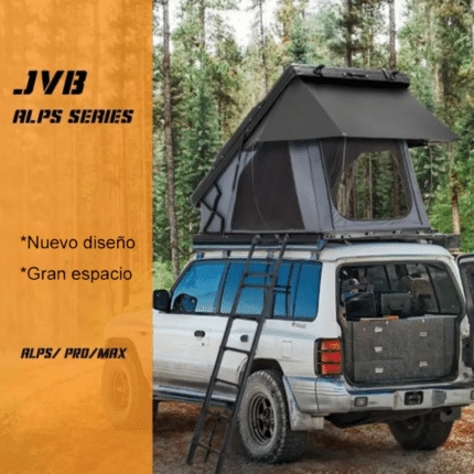 Tienda de Techo Rígida JVB Alps PRO y MAX con Espacio Ampliado para Coche, SUV y 4x4